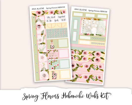 SPRING FLOWERS  Hobonichi Weeks Planner Sticker Kit