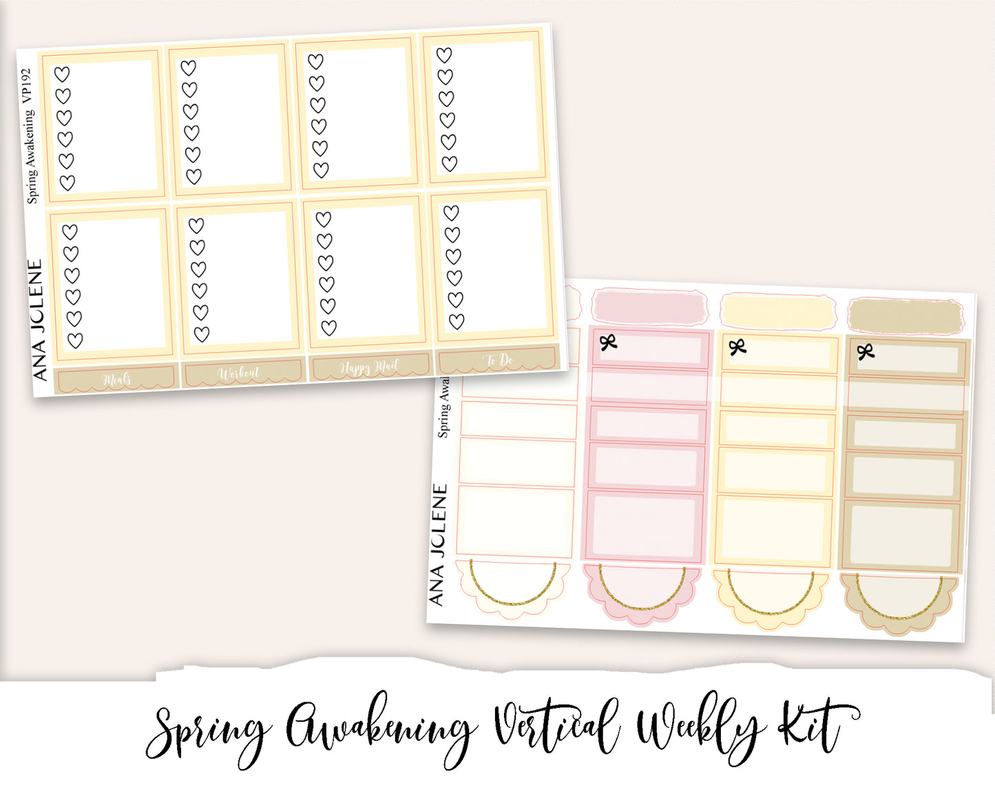 SPRING AWAKENING Planner Sticker Kit (Vertical Weekly)