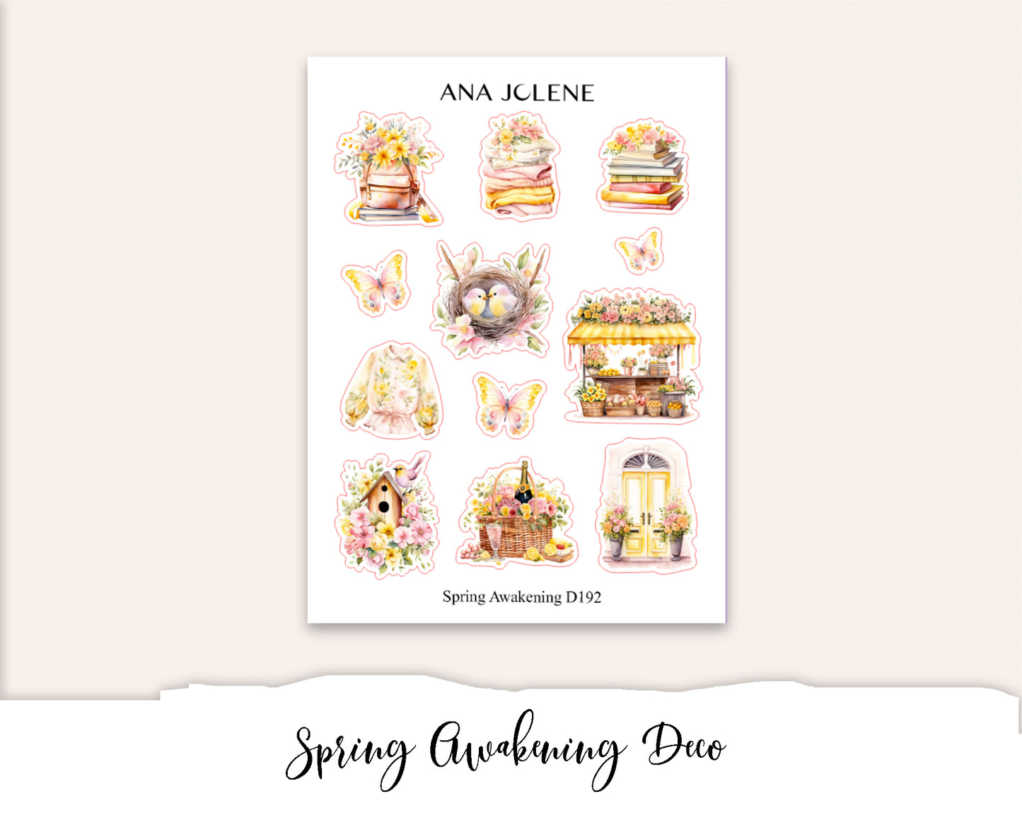 SPRING AWAKENING Planner Sticker Kit (Vertical Weekly)