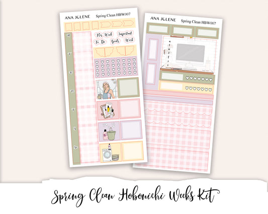 SPRING CLEAN  Hobonichi Weeks Planner Sticker Kit