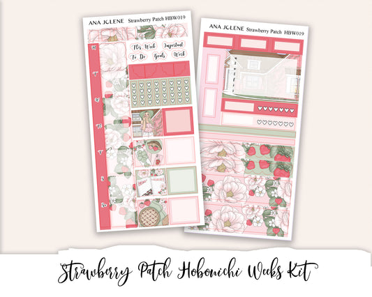 STRAWBERRY PATCH Hobonichi Weeks Planner Sticker Kit