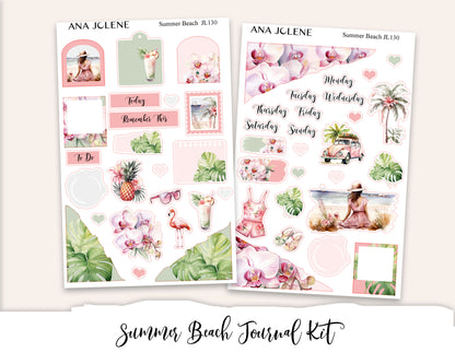 SUMMER BEACH Mini Journal Sticker Kit