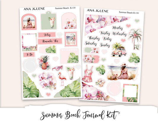 SUMMER BEACH Mini Journal Sticker Kit