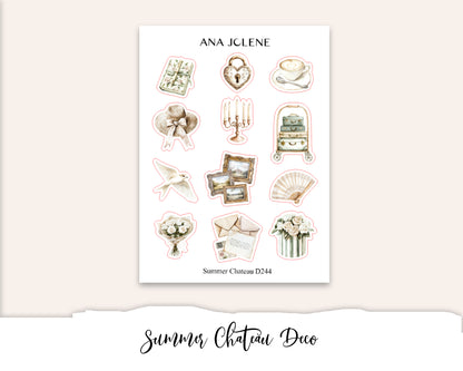 SUMMER CHATEAU  Hobonichi Weeks Planner Sticker Kit