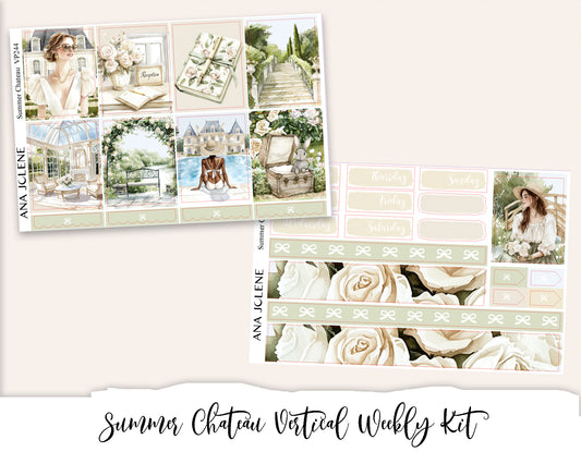 SUMMER CHATEAU Planner Sticker Kit (Vertical Weekly)