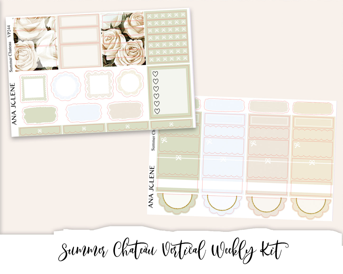 SUMMER CHATEAU Planner Sticker Kit (Vertical Weekly)