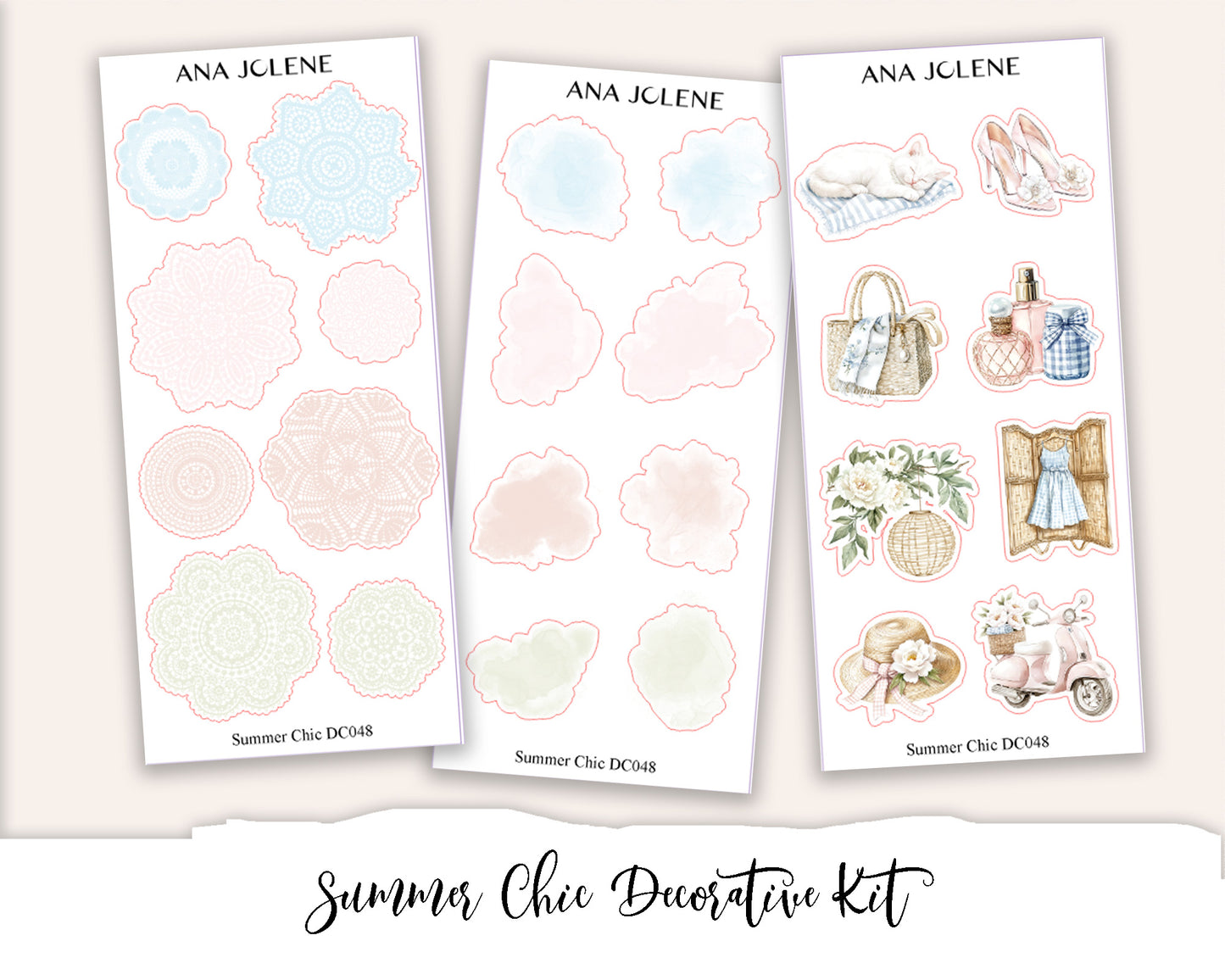 SUMMER CHIC Decorative Planner Sticker Kit