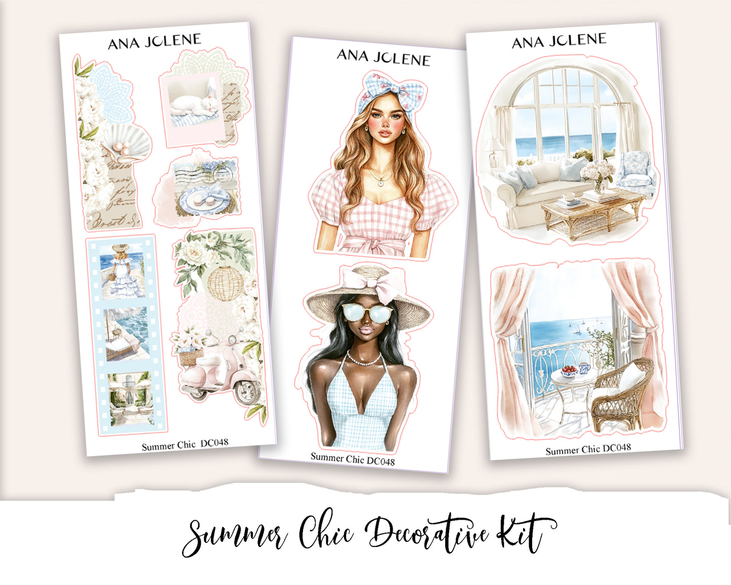 SUMMER CHIC Decorative Planner Sticker Kit