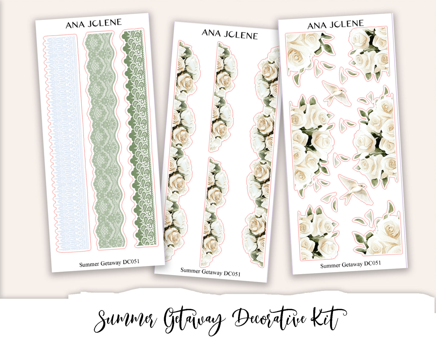 SUMMER GETAWAY Decorative Planner Sticker Kit