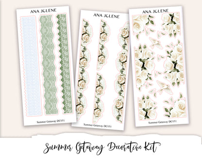 SUMMER GETAWAY Decorative Planner Sticker Kit