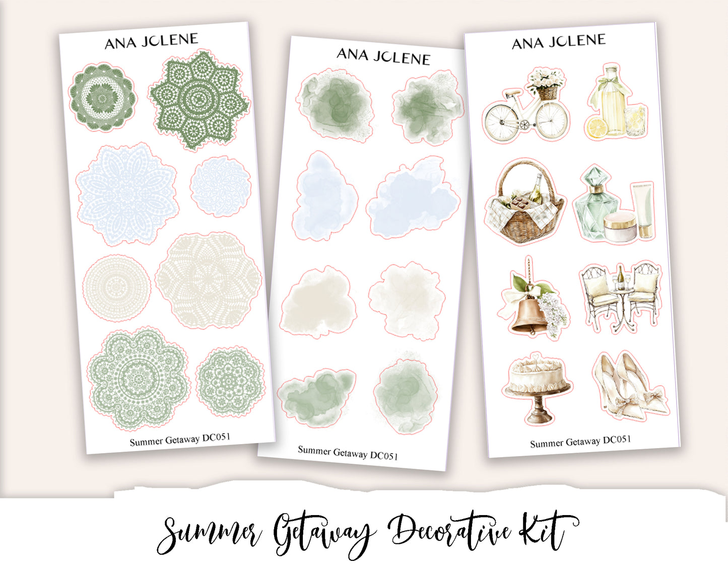 SUMMER GETAWAY Decorative Planner Sticker Kit