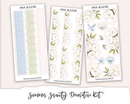 SUMMER SERENITY Decorative Planner Sticker Kit
