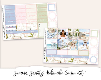 SUMMER SERENITY  Hobonichi Cousin Weekly Planner Sticker Kit