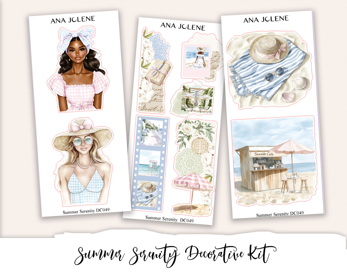 SUMMER SERENITY Decorative Planner Sticker Kit