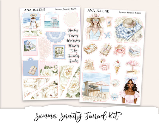 SUMMER SERENITY  Mini Journal Sticker Kit