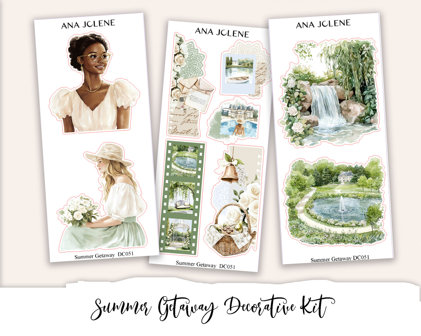 SUMMER GETAWAY Decorative Planner Sticker Kit
