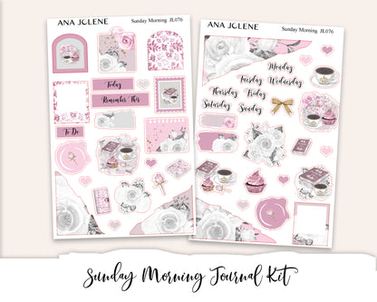 SUNDAY MORNING Mini Journal Sticker Kit