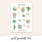 SWEET SUCCULENTS Mini Journal Sticker Kit