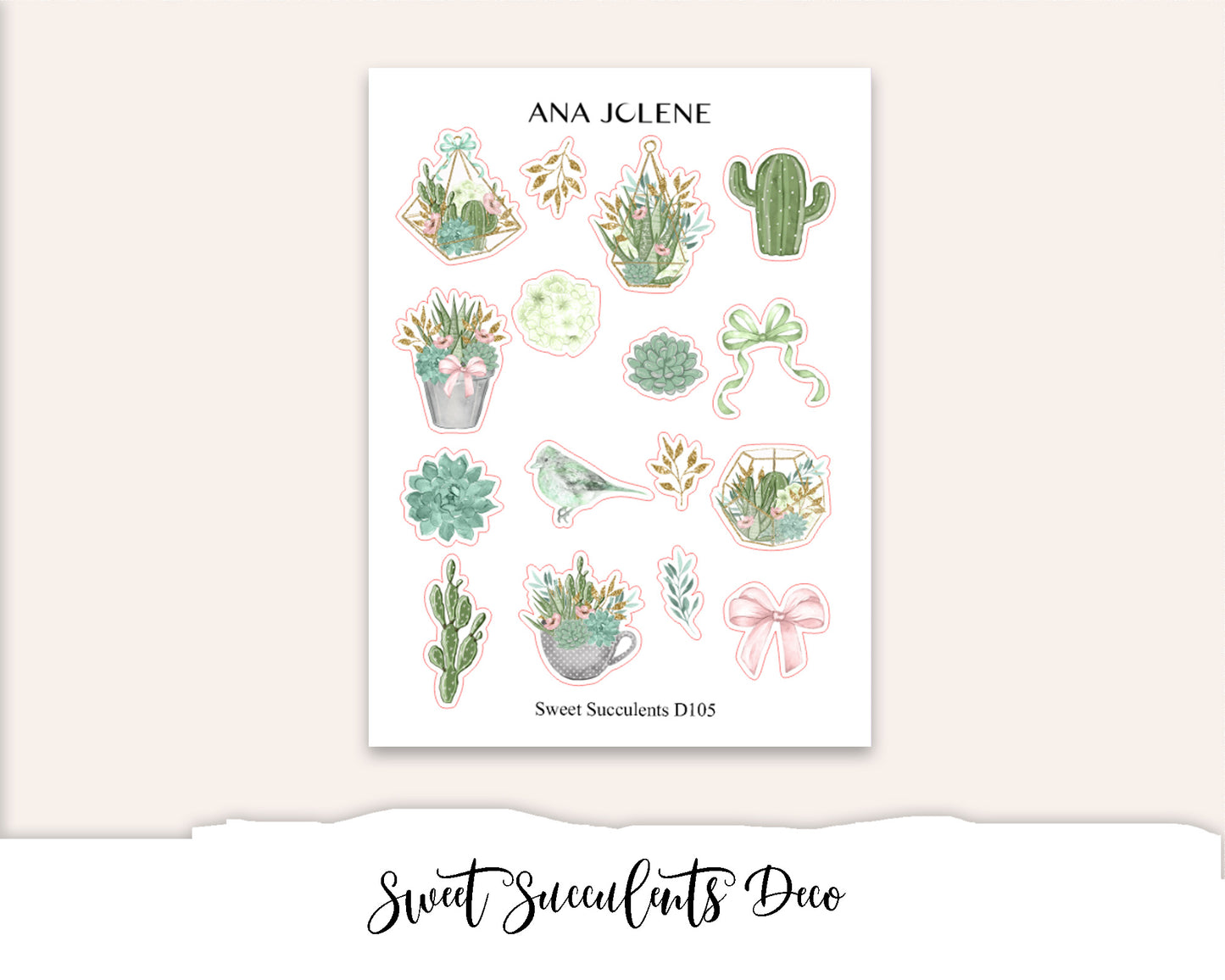 SWEET SUCCULENTS Deco Stickers