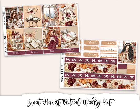 SWEET HARVEST Planner Sticker Kit (Vertical Weekly)
