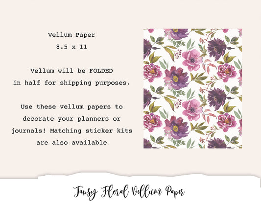 Tansy Floral Vellum Paper