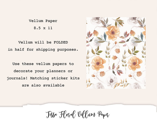 Tessa Floral Vellum Paper