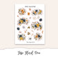 TESSA  FLORAL Hobonichi Weeks Planner Sticker Kit
