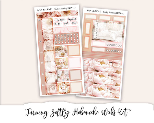 SOFTLY TURNING Hobonichi Weeks Planner Sticker Kit