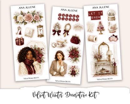 VELVET WINTER Decorative Planner Sticker Kit