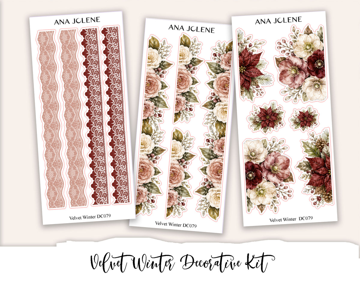 VELVET WINTER Decorative Planner Sticker Kit