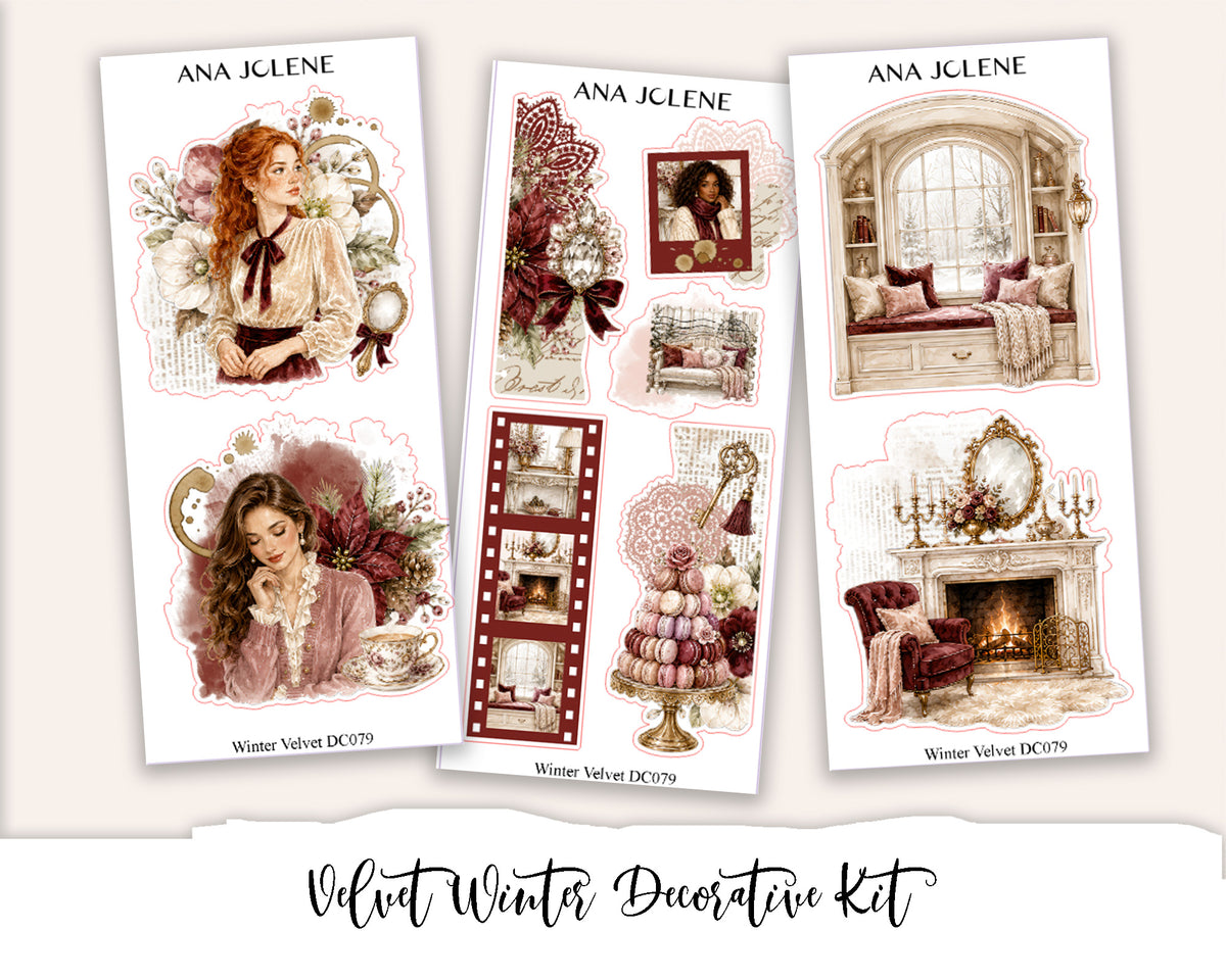 VELVET WINTER Decorative Planner Sticker Kit