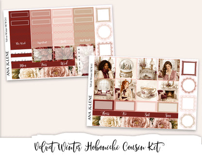 VELVET WINTER Hobonichi Cousin Weekly Planner Sticker Kit