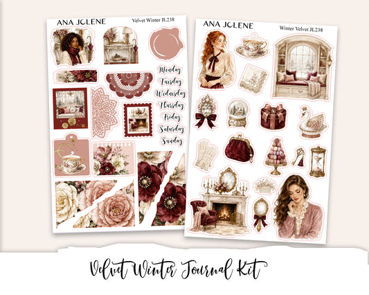 VELVET WINTER Mini Journal Sticker Kit