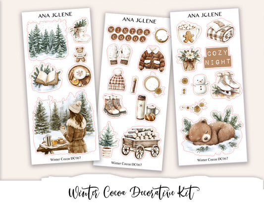 WINTER COCOA  Decorative Planner Sticker Kit