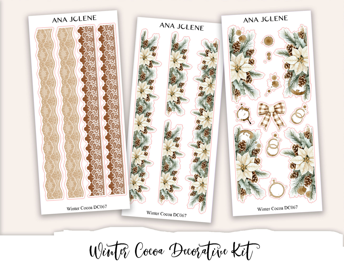 WINTER COCOA  Decorative Planner Sticker Kit