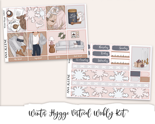 WINTER HYGGE Planner Sticker Kit (Vertical Weekly)