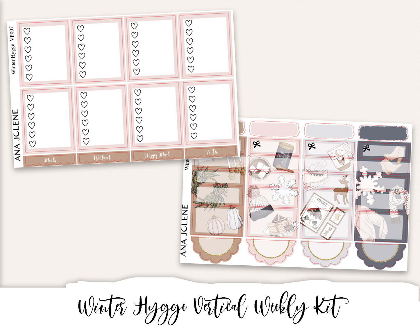 WINTER HYGGE Planner Sticker Kit (Vertical Weekly)