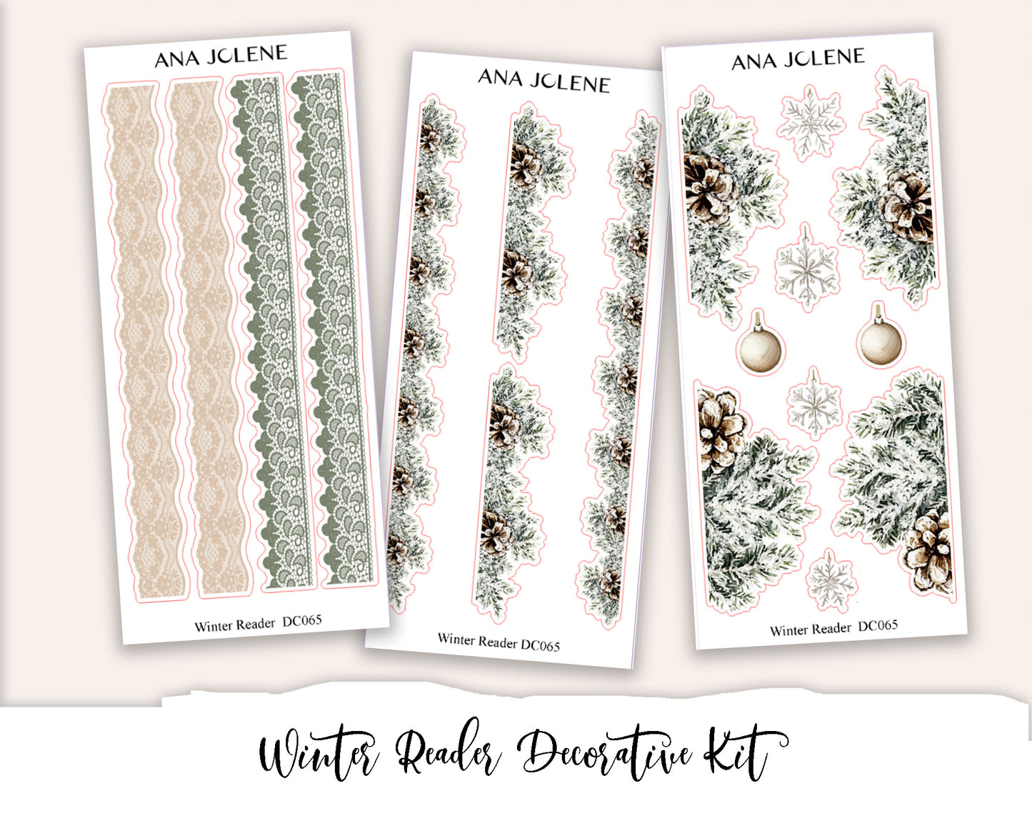 WINTER READER Decorative Planner Sticker Kit