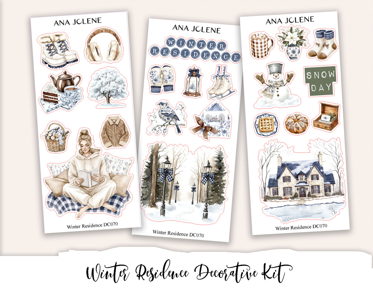 WINTER RESIDENCE  Decorative Planner Sticker Kit