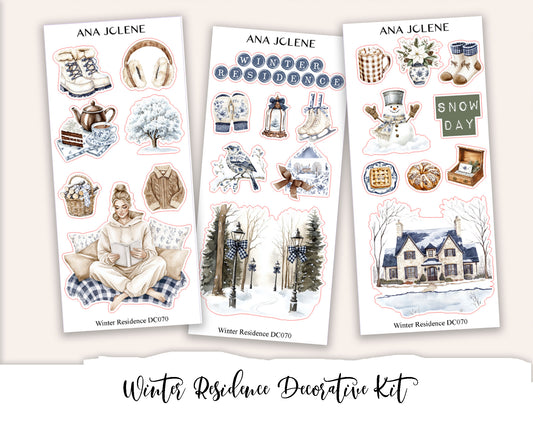 WINTER RESIDENCE  Decorative Planner Sticker Kit