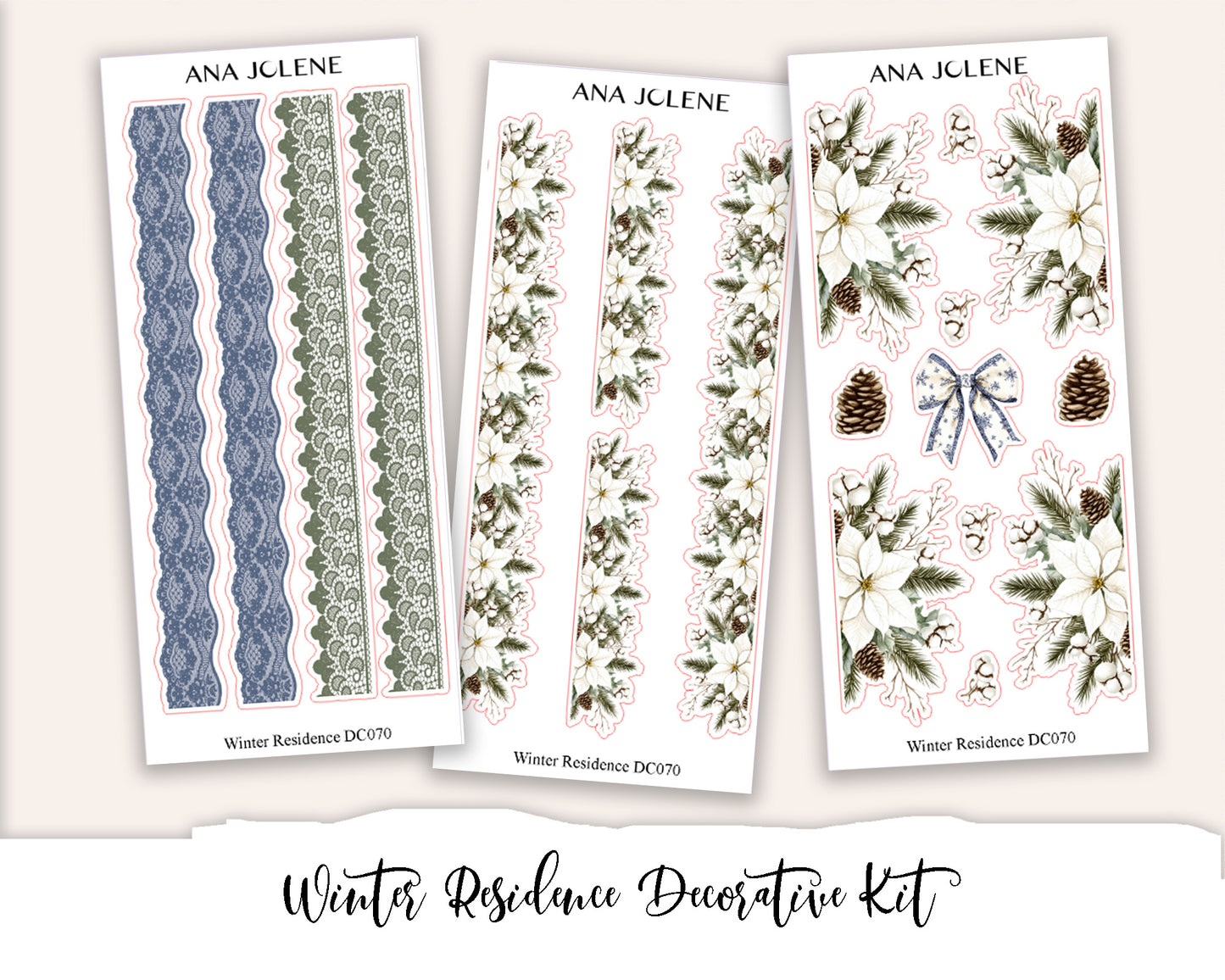 WINTER RESIDENCE  Decorative Planner Sticker Kit