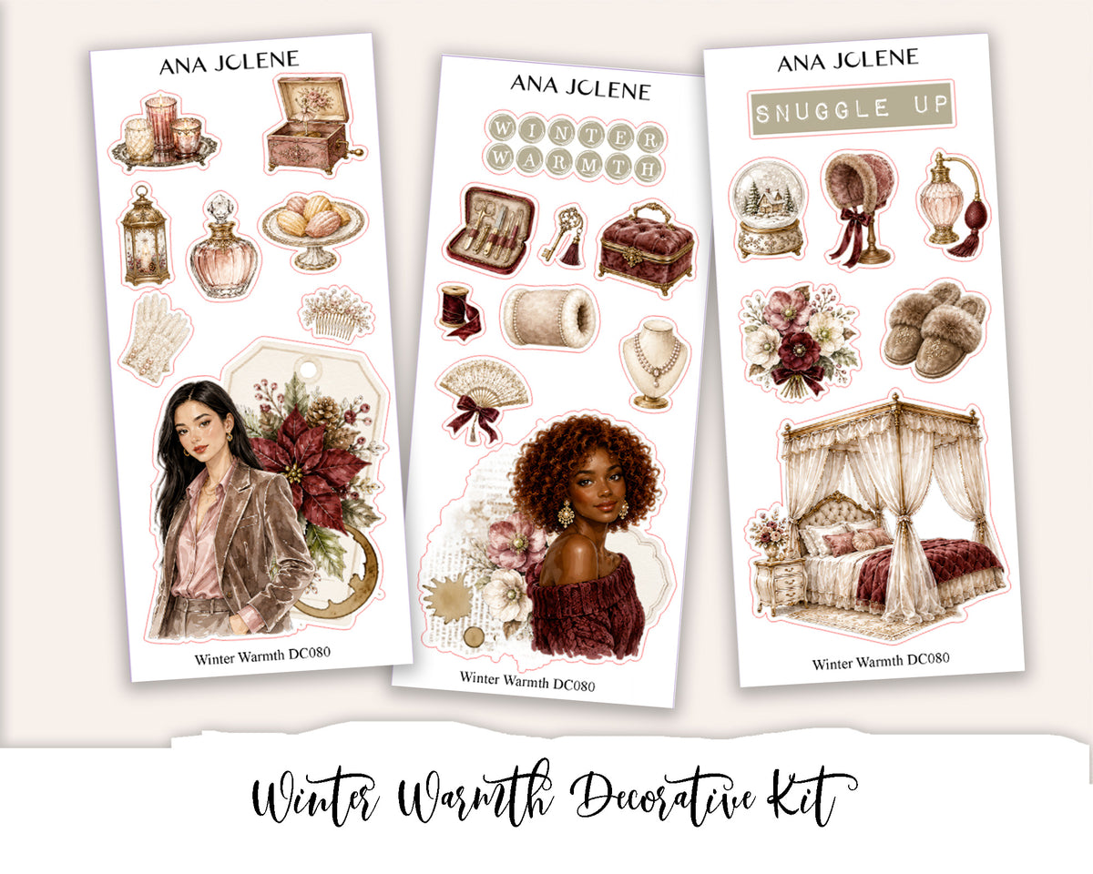 WINTER WARMTH Decorative Planner Sticker Kit
