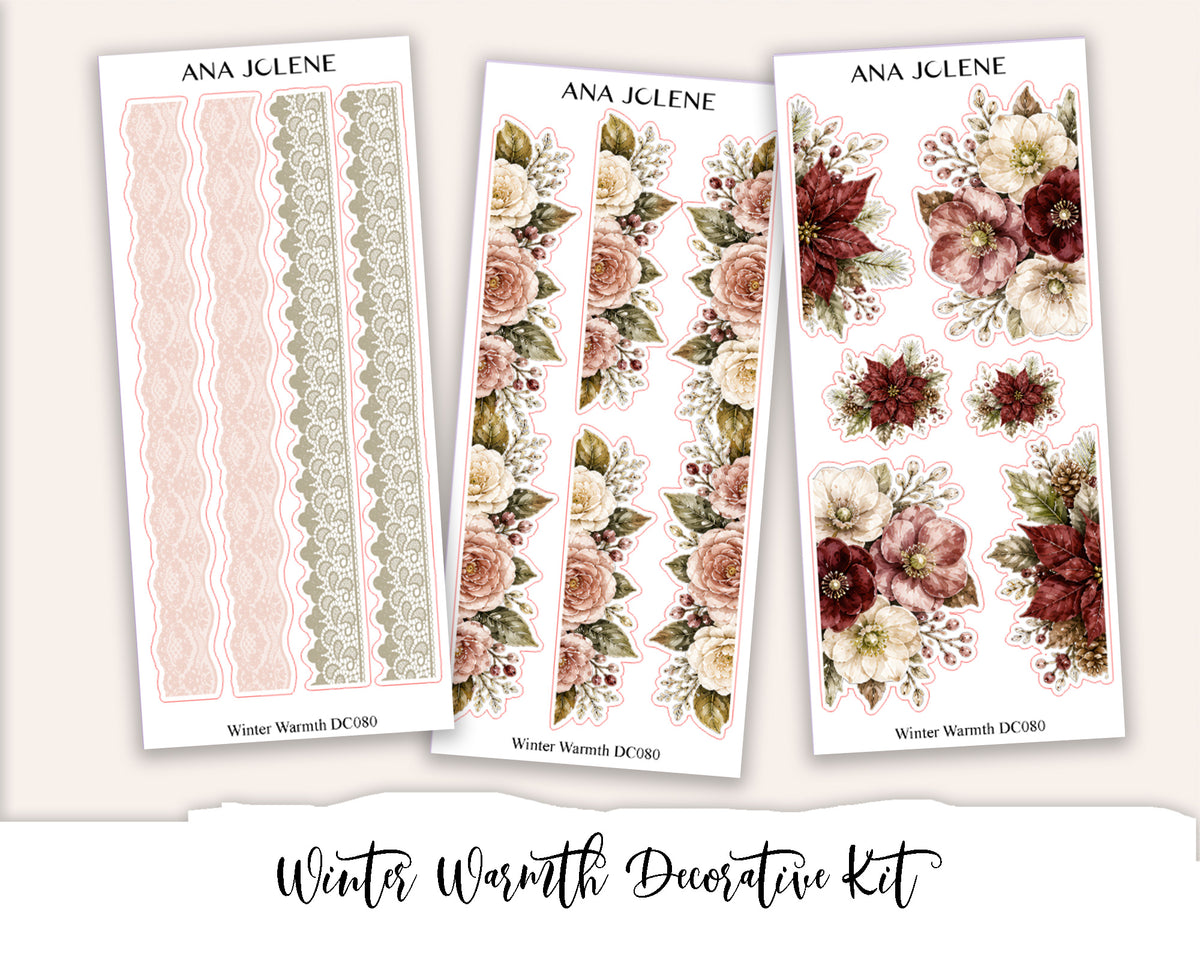 WINTER WARMTH Decorative Planner Sticker Kit