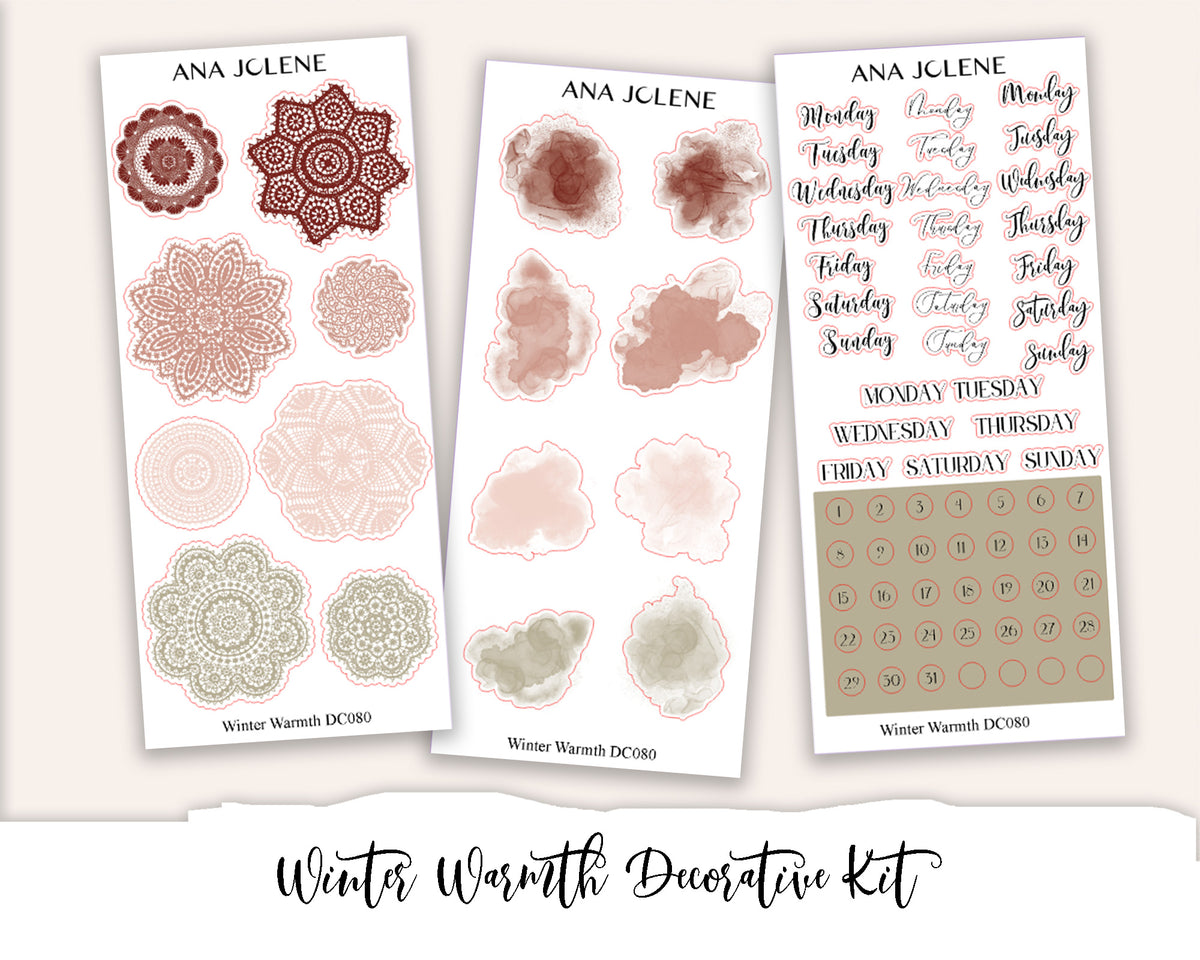 WINTER WARMTH Decorative Planner Sticker Kit