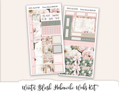WINTER BLUSH Hobonichi Weeks Planner Sticker Kit