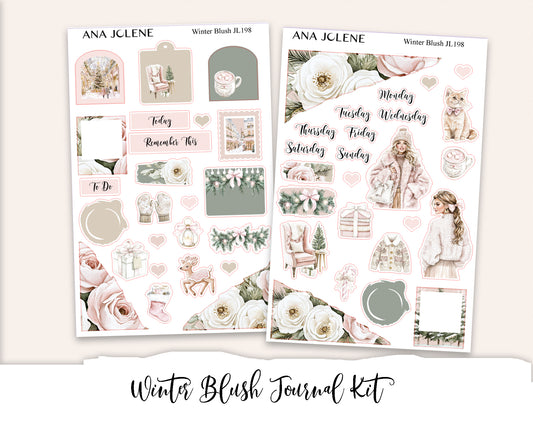WINTER BLUSH Mini Journal Sticker Kit