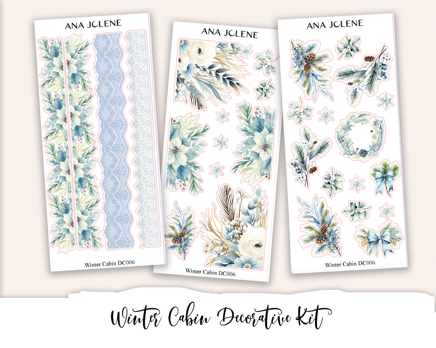 WINTER CABIN Decorative Planner Sticker Kit