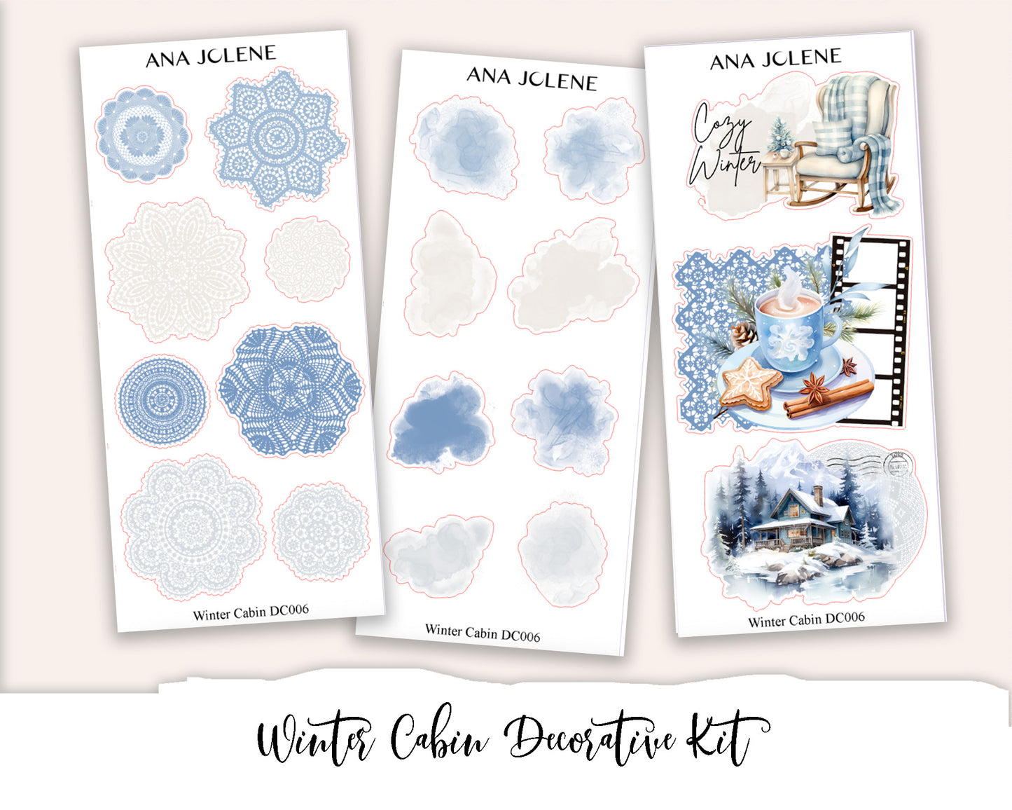 WINTER CABIN Decorative Planner Sticker Kit