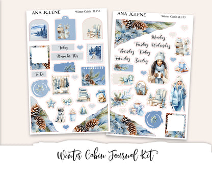 WINTER CABIN Mini Journal Sticker Kit