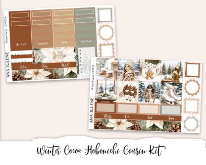 WINTER COCOA  Hobonichi Cousin Weekly Planner Sticker Kit